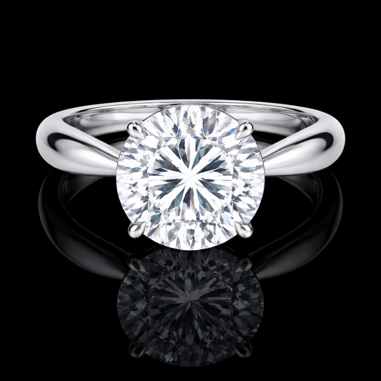 3.00 Ct Round Cut Lab-Grown Diamond Solitaire Engagement Ring in 14K White Gold