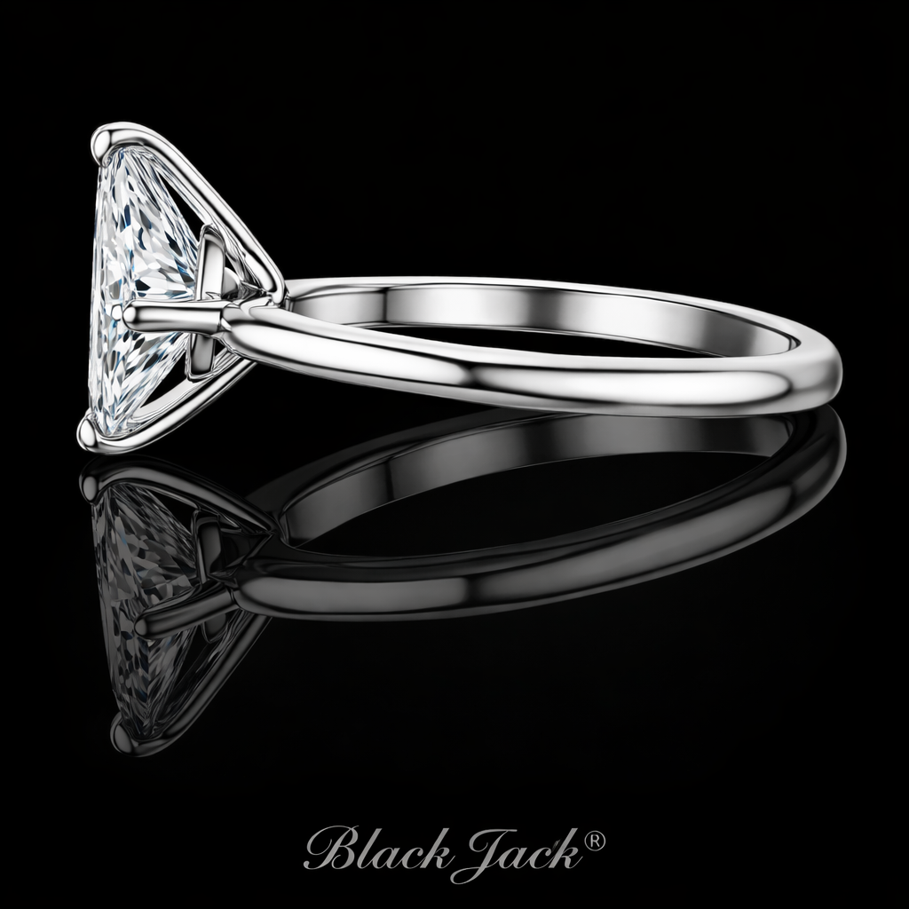 2.50 Ct Lab-Grown Diamond Women’s Solitaire Engagement Ring Princess Cut in 14K White Gold
