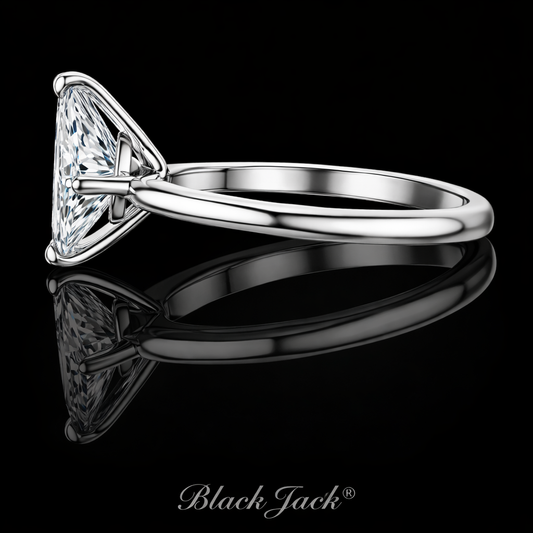 2.50 Ct Lab-Grown Diamond Women’s Solitaire Engagement Ring Princess Cut in 14K White Gold