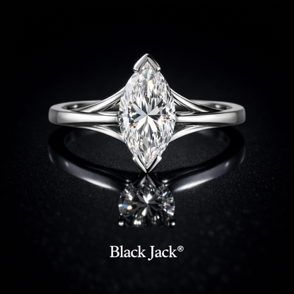 2.00 Carat Marquise Cut Lab-Grown Diamond Solitaire Engagement Ring in 925 Sterling Silver
