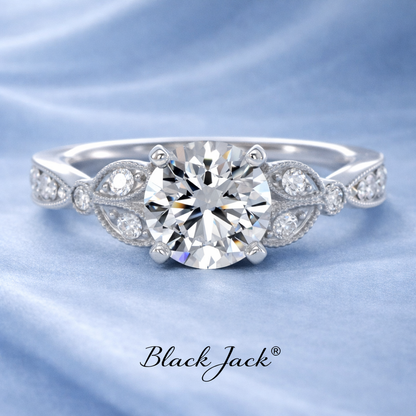 1.25 CT Round Shape Memory Diamond Ring in 14K White Gold – Ashes to Diamond | Brand Authenticity Certified