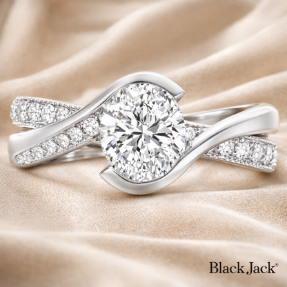 Round Lab Grown Diamond Engagement Ring 1.30 CT in 14K White Gold IGI Certified