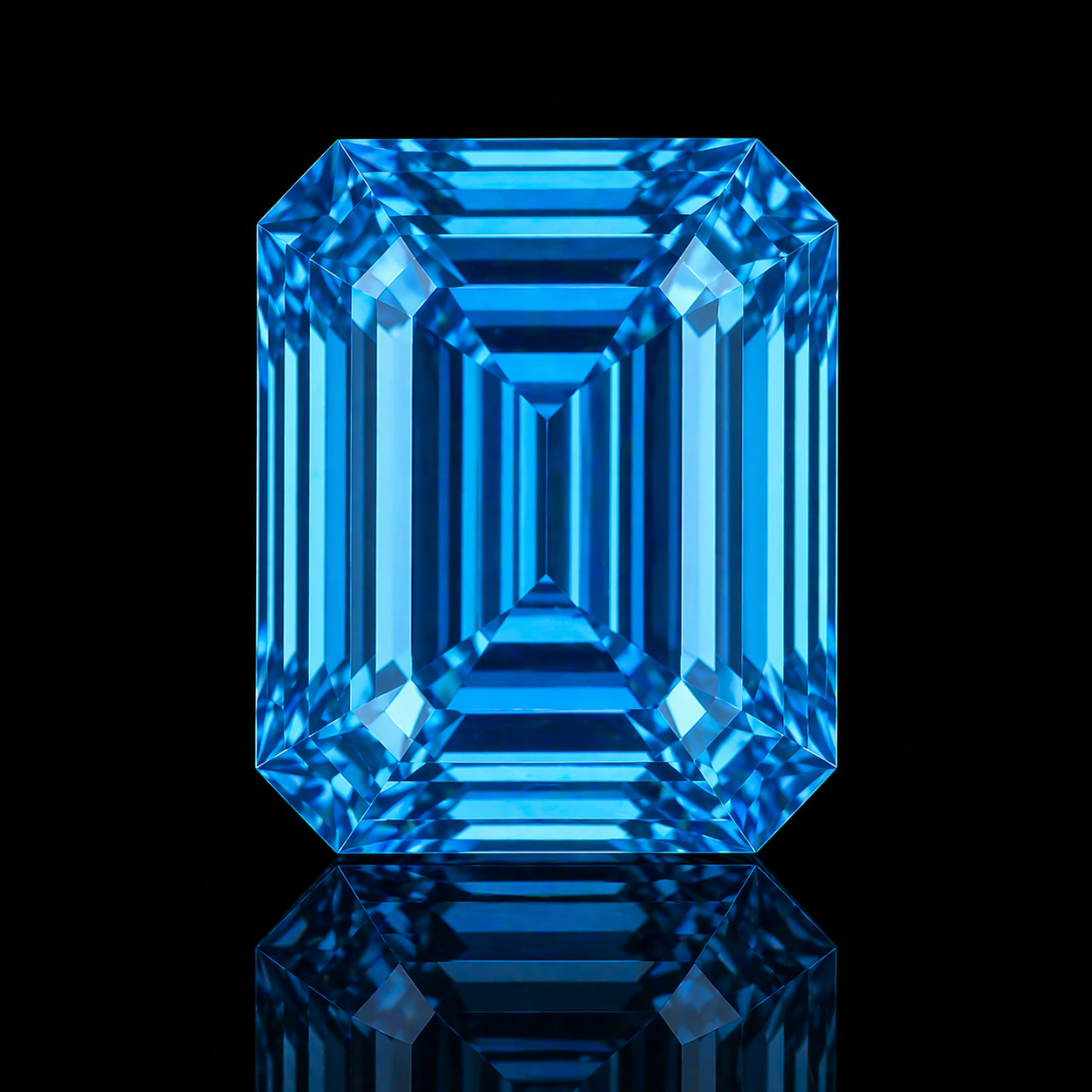 Emerald Blue Loved One Diamond – Loose Memorial Keepsake Stone Black Jack