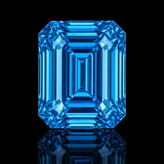 Emerald Blue Loved One Diamond – Loose Memorial Keepsake Stone Black Jack