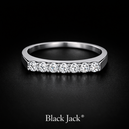 0.35 Carat Round Cut Lab-Grown Diamond Wedding Band Ring in 925 Sterling Silver
