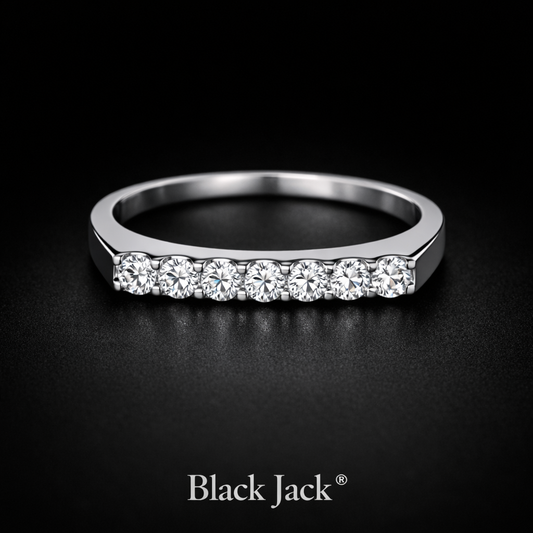 0.35 Carat Round Cut Lab-Grown Diamond Wedding Band Ring in 925 Sterling Silver