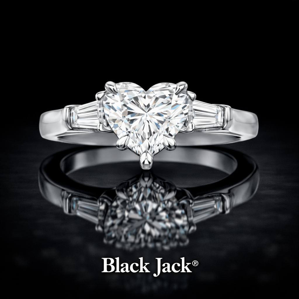2.40 Carat Lab-Grown Diamond Engagement Ring – Heart Cut in 14K White Gold