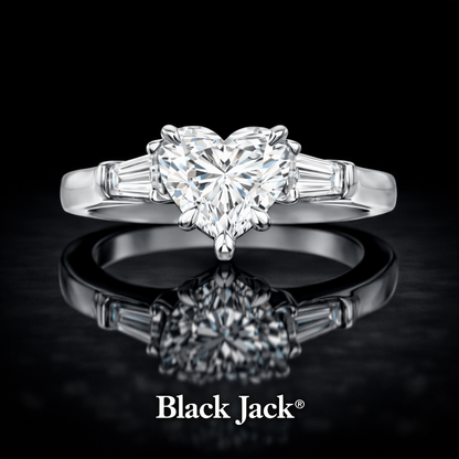 2.40 Carat Lab-Grown Diamond Engagement Ring – Heart Cut in 14K White Gold