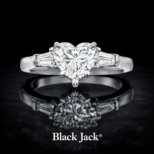 2.40 Carat Lab-Grown Diamond Engagement Ring – Heart Cut in 14K White Gold