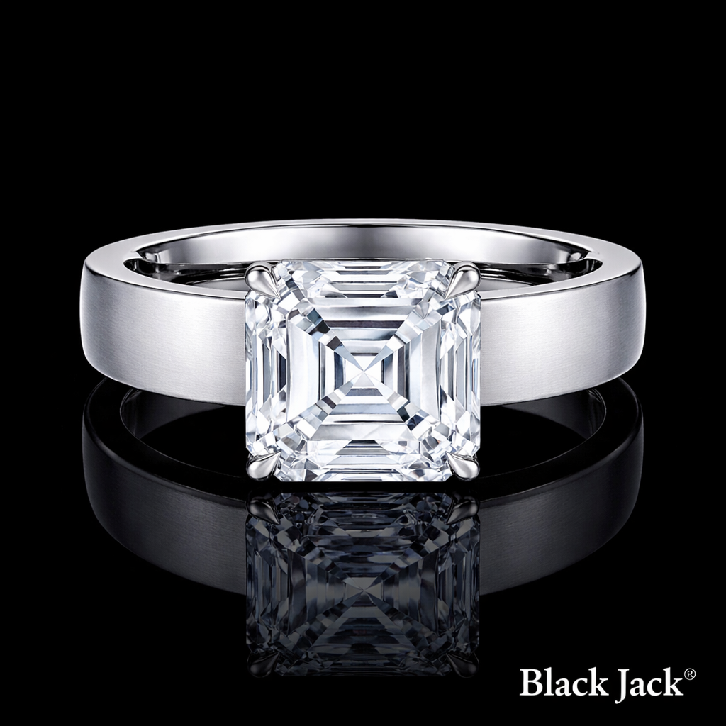 2.50 Ct Asscher Cut Lab-Grown Diamond Solitaire Engagement Ring in 14K White Gold