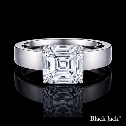 2.50 Ct Asscher Cut Lab-Grown Diamond Solitaire Engagement Ring in 14K White Gold