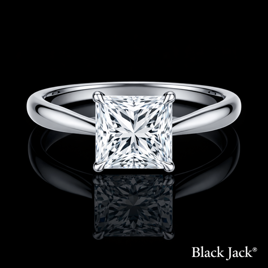 1.50 Ct Lab-Grown Diamond Women’s Solitaire Engagement Ring Princess Cut in 14K White Gold