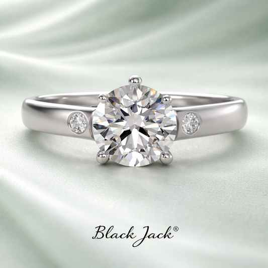 2.10 CT Round Shape Memory Diamond Ring in 14K White Gold – Ashes to Diamond | Brand Authenticity Certified