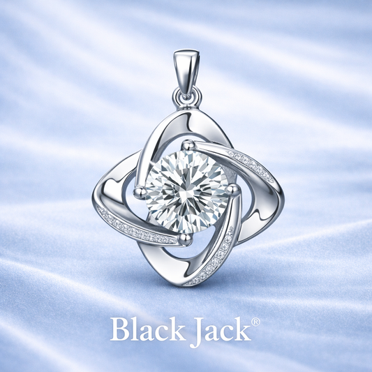 Lab Grown Round Diamond Designer Swirl Pendant in 14K White Gold (2.00 CT Total) IGI Certified