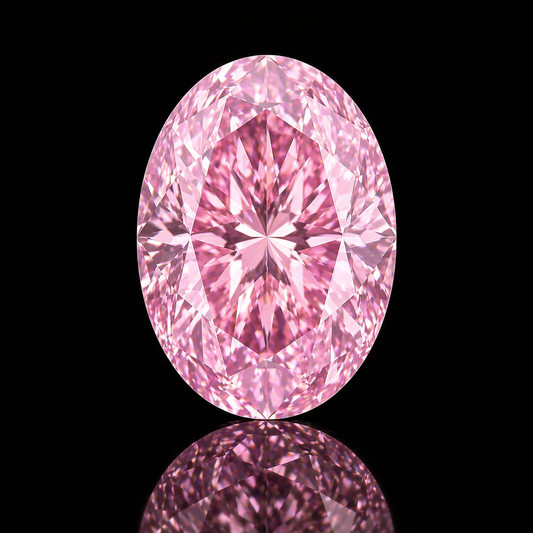 Oval Pink Ashes to Diamond – Loved One Memorial Keepsake Diamond Black Jack 💎