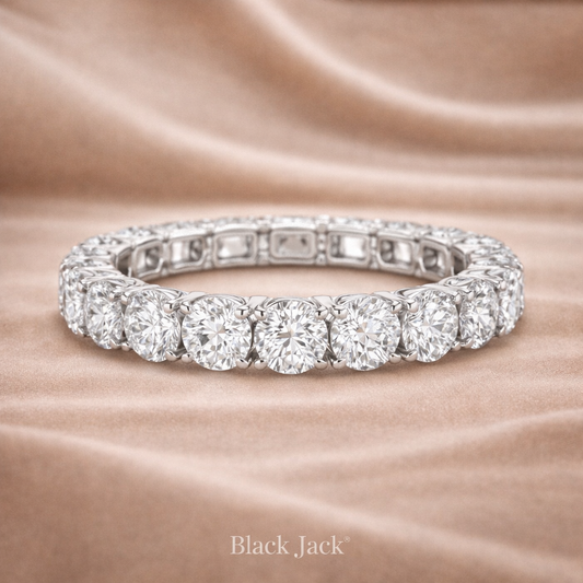 1.50 CT Round Cut Diamond Women’s Engagement Band – 14K White Gold | Brand Authenticity Certified