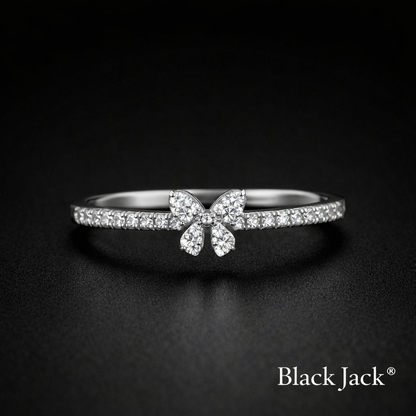 0.35 Carat Lab-Grown Diamond Floral Butterfly Band Ring in 925 Sterling Silver
