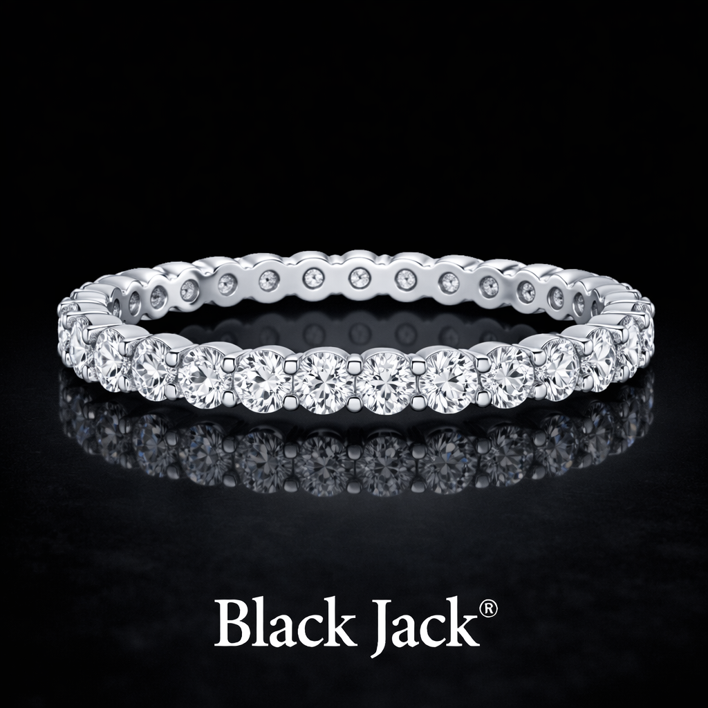 0.90 Carat Lab-Grown Diamond Women’s Wedding Band Eternity Diamond Band in 14K White Gold