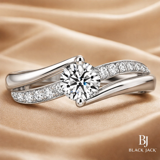 Round Lab Grown Diamond Engagement Ring 2.40 CT in 14K White Gold IGI Certified