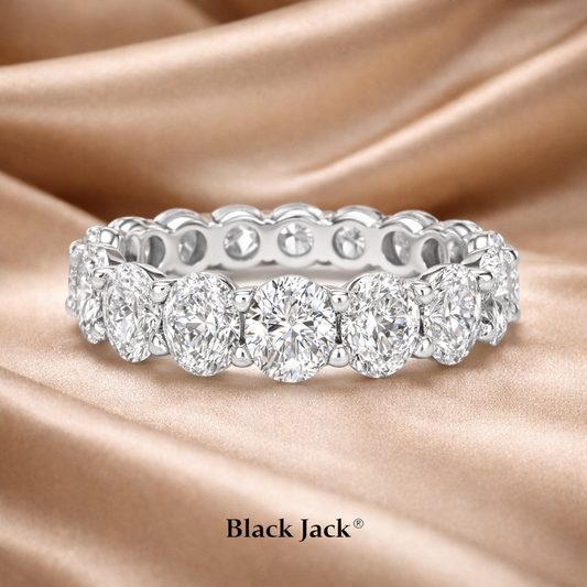 Lab Grown Round Diamond Eternity Engagement Ring in 14K White Gold (2.00 CT TW) – IGI Certified