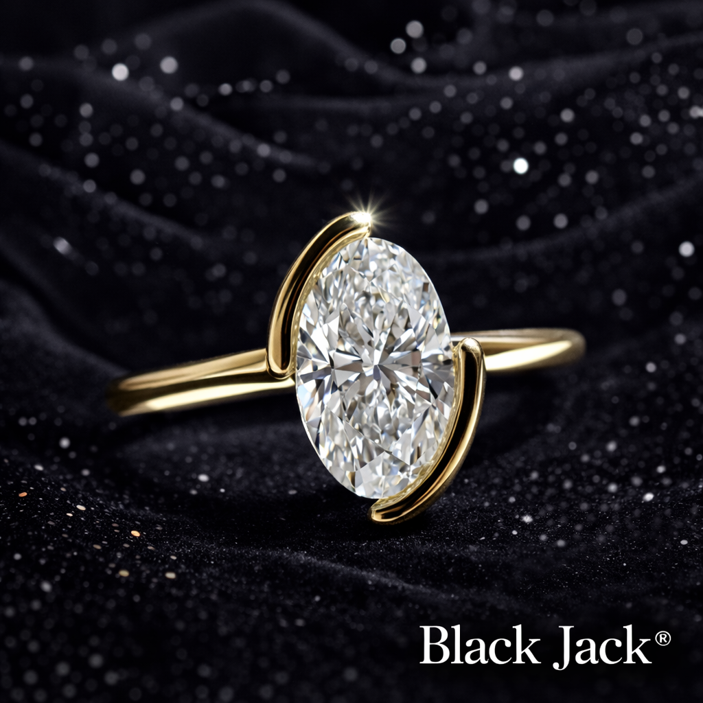 3 Carat Lab-Grown Diamond Solitaire Engagement Ring Oval Cut in 14K Yellow Gold IGI Certified