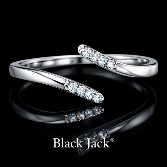 0.20 Carat Round Cut Lab-Grown Diamond Open Bypass Wedding Band Ring in 925 Sterling Silver