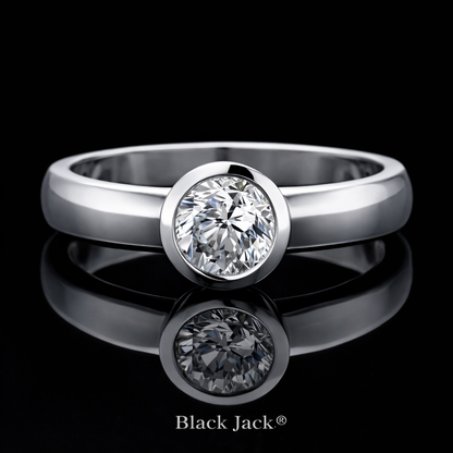 1.50 Carat Lab-Grown Diamond Solitaire Engagement Ring Round Cut in 14K White Gold