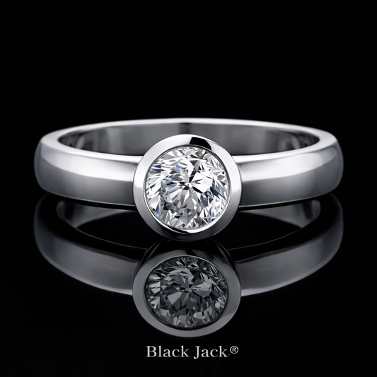 1.50 Carat Lab-Grown Diamond Solitaire Engagement Ring Round Cut in 14K White Gold