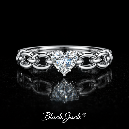 2.00 Carat Heart Cut Lab-Grown Diamond Solitaire Engagement Ring in 925 Sterling Silver