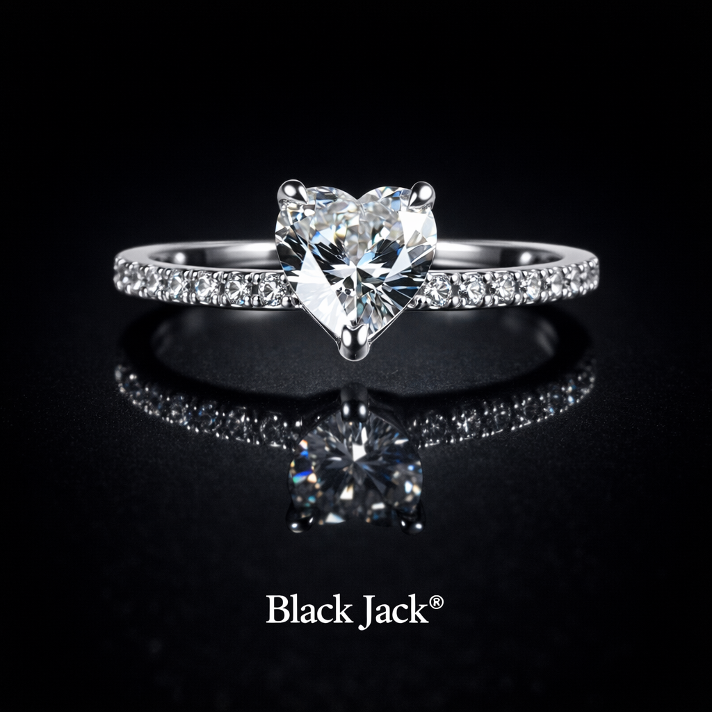1.20 Carat Heart Cut Lab-Grown Diamond Solitaire Engagement Ring in 925 Sterling Silver
