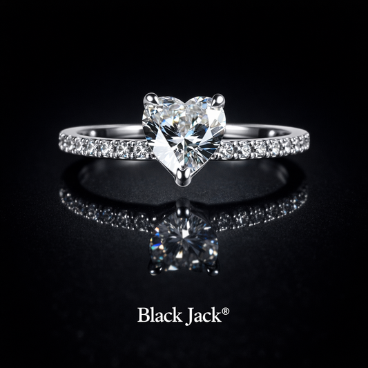 1.20 Carat Heart Cut Lab-Grown Diamond Solitaire Engagement Ring in 925 Sterling Silver