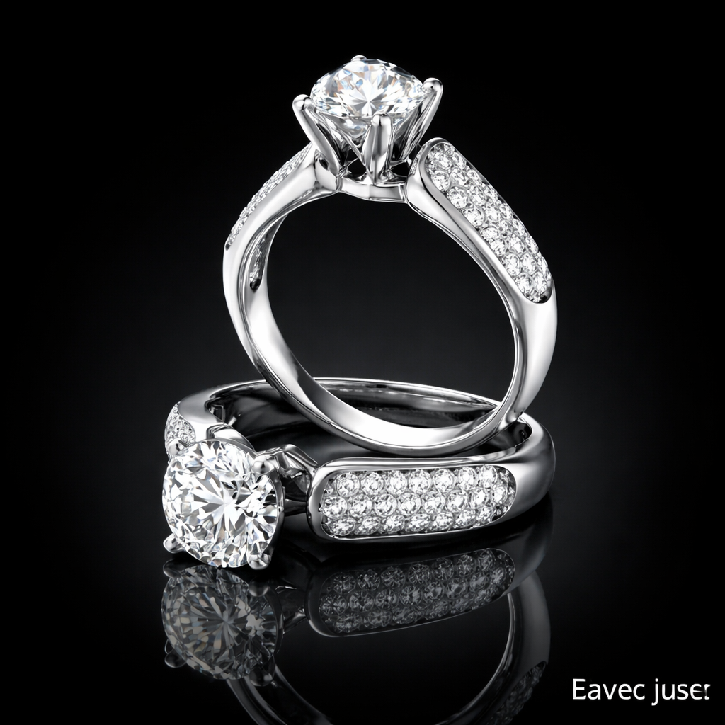 2.80 Carat Round Cut Moissanite Pavé Shoulder Solitaire Engagement Ring in 925 Sterling Silver