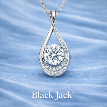 Lab Grown Round Diamond Twist Pendant in 14K White Gold (1.20 CT Total) IGI Certified