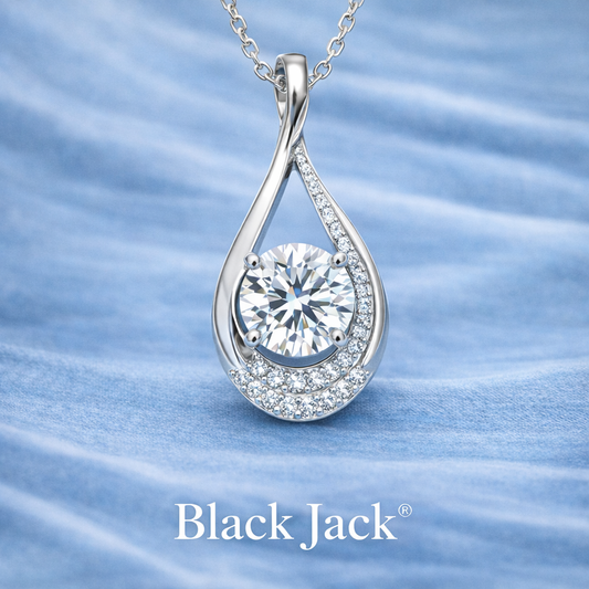 Lab Grown Round Diamond Twist Pendant in 14K White Gold (1.20 CT Total) IGI Certified