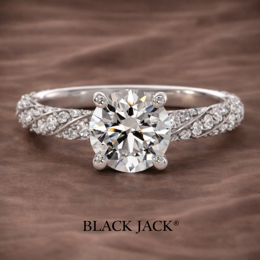 1.85 CT Round Shape Memory Diamond Ring in 14K White Gold – Ashes to Diamond | Brand Authenticity Certified