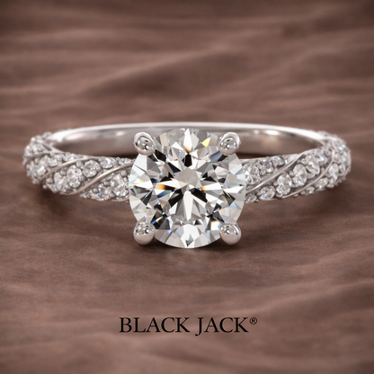 1.85 CT Round Shape Memory Diamond Ring in 14K White Gold – Ashes to Diamond | Brand Authenticity Certified