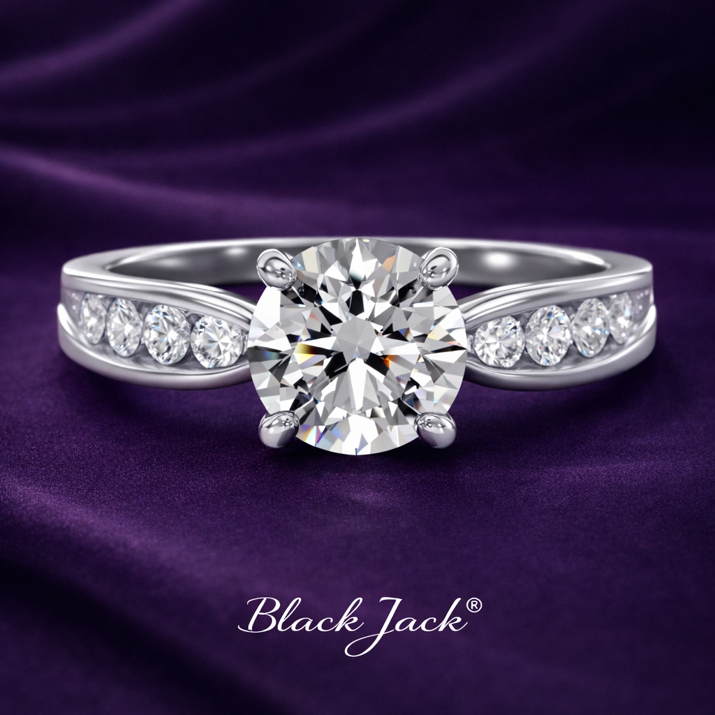 1.80 CT Round Shape Memory Diamond Ring in 14K White Gold – Ashes to Diamond | Brand Authenticity Certified