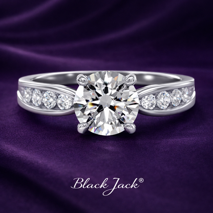 1.80 CT Round Shape Memory Diamond Ring in 14K White Gold – Ashes to Diamond | Brand Authenticity Certified