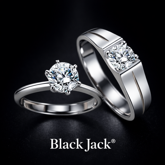 1.00 Ct Women’s Engagement Ring and 1.00 Ct Men’s Engagement Ring – Custom Memory Diamond Couple Rings – Lab-Grown Diamond from Personal Carbon in 14K Gold