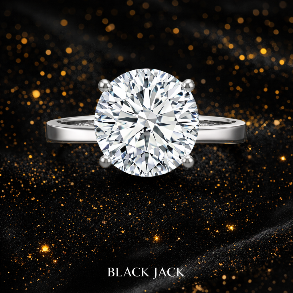 7.00 Carat Total Lab-Grown Diamond Classic Solitaire Engagement Ring – Round Cut Plain Band in 14K White Gold
