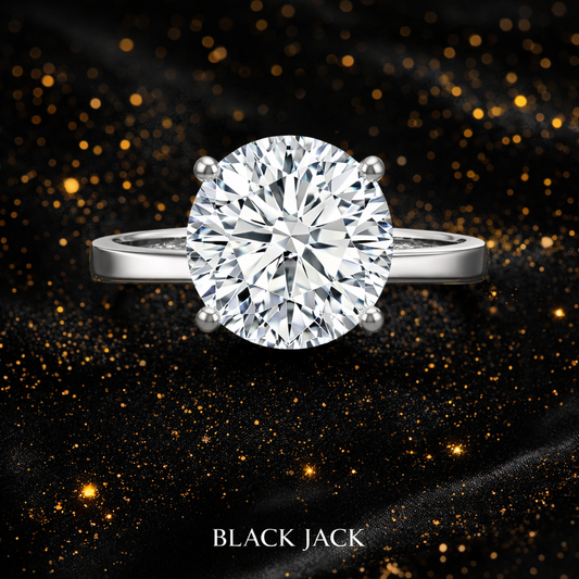 7.00 Carat Total Lab-Grown Diamond Classic Solitaire Engagement Ring – Round Cut Plain Band in 14K White Gold