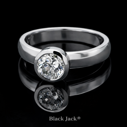 1.50 Carat Lab-Grown Diamond Solitaire Engagement Ring Round Cut in 14K White Gold