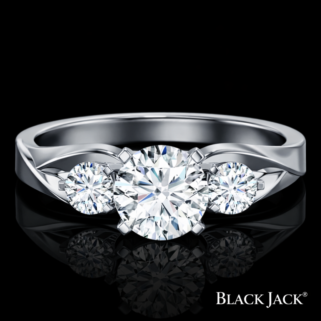 2.60 Carat Lab-Grown Diamond Engagement Ring – Round Cut with Side Stones in 14K White Gold