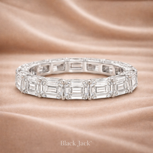 1.50 CT Emerald Cut Diamond Women’s Engagement Band in 14K Gold| Brand Authenticity Certified