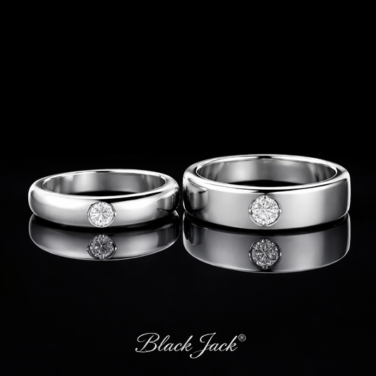 0.15 Ct Women’s Wedding Band and 0.15 Ct Men’s Wedding Band Custom Memory Diamond Couple Wedding Bands – Lab-Grown Diamond from Personal Carbon in 14K Gold