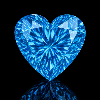 Heart Blue Remembrance Diamond – Loose Lab Grown Memorial Stone Black Jack