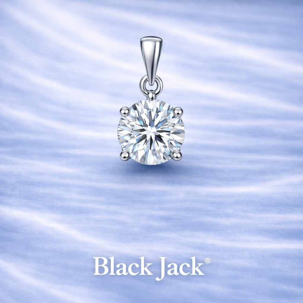 Lab Grown Round Solitaire Diamond Pendant in 14K White Gold (1.00 CT) IGI Certified