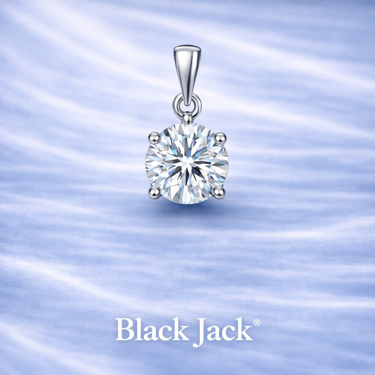 Lab Grown Round Solitaire Diamond Pendant in 14K White Gold (1.00 CT) IGI Certified