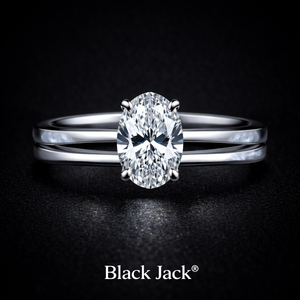 1.00 Carat Oval Cut Lab-Grown Diamond Solitaire Engagement Ring in 925 Sterling Silver