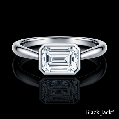 1.50 Ct Lab-Grown Diamond Women’s Solitaire Engagement Ring Emerald Cut in 14K White Gold